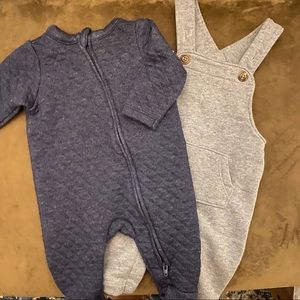 Old Navy footie and overalls